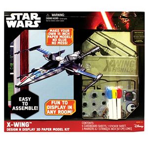 Star Wars: Episode VII The Force Awakens X-Wing Design N Display 3D Paper Model Kit