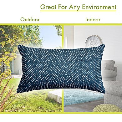 Majestic Home Goods Herringbone Indoor Outdoor Small Throw Pillow