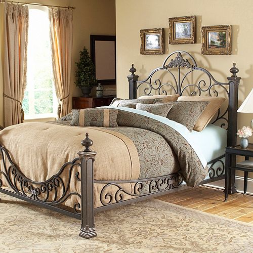 Fashion Bed Group Baroque Gilded Slate Queen Bed
