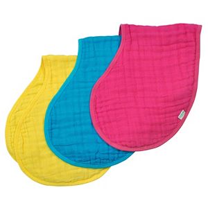 Green Sprouts by i play. 3-pk. Brights Organic Muslin Burp Pad