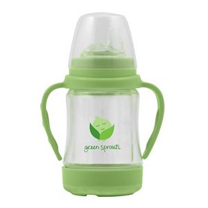 Green Sprouts by i play. Glass Sip 'n Straw Cup