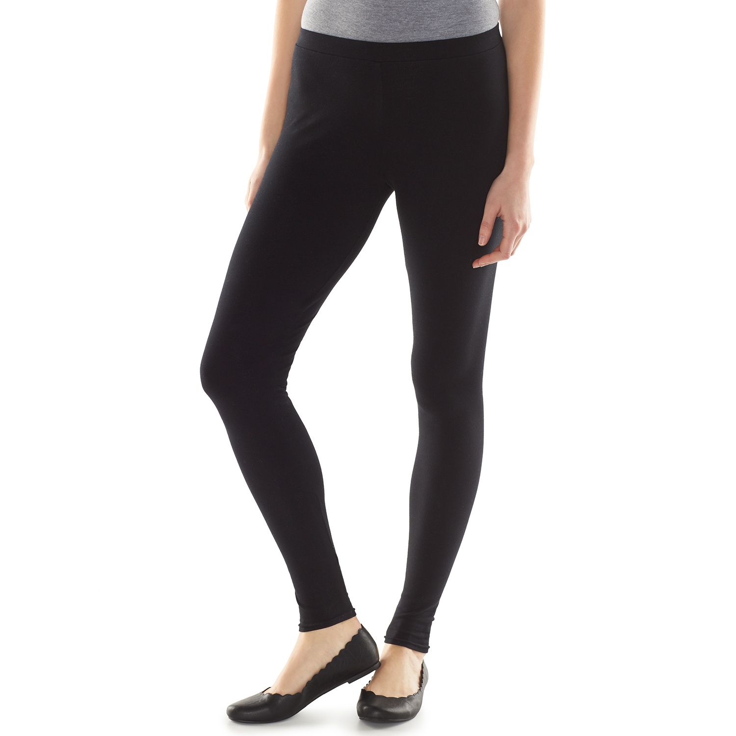 LC Lauren Conrad Solid Leggings Women S   2188007 Black