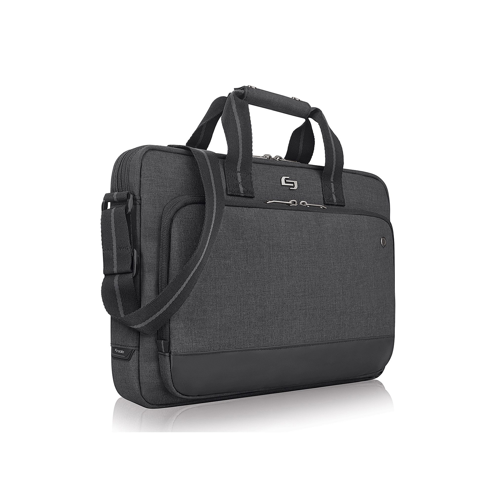 Solo Urban 15.6-inch Laptop Briefcase, Gray