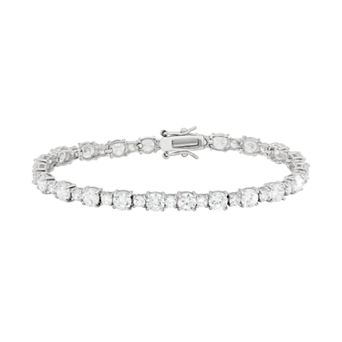 Designs by Gioelli Cubic Zirconia Sterling Silver Tennis Bracelet