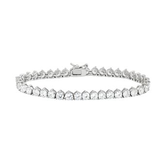 Designs by Gioelli Cubic Zirconia Sterling Silver Tennis Bracelet
