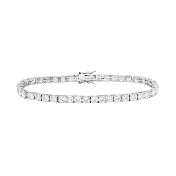 Designs by Gioelli Cubic Zirconia Sterling Silver Tennis Bracelet