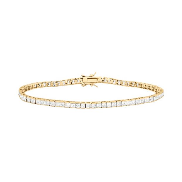 Designs by Gioelli 14k Gold Over Silver Cubic Zirconia Tennis Bracelet