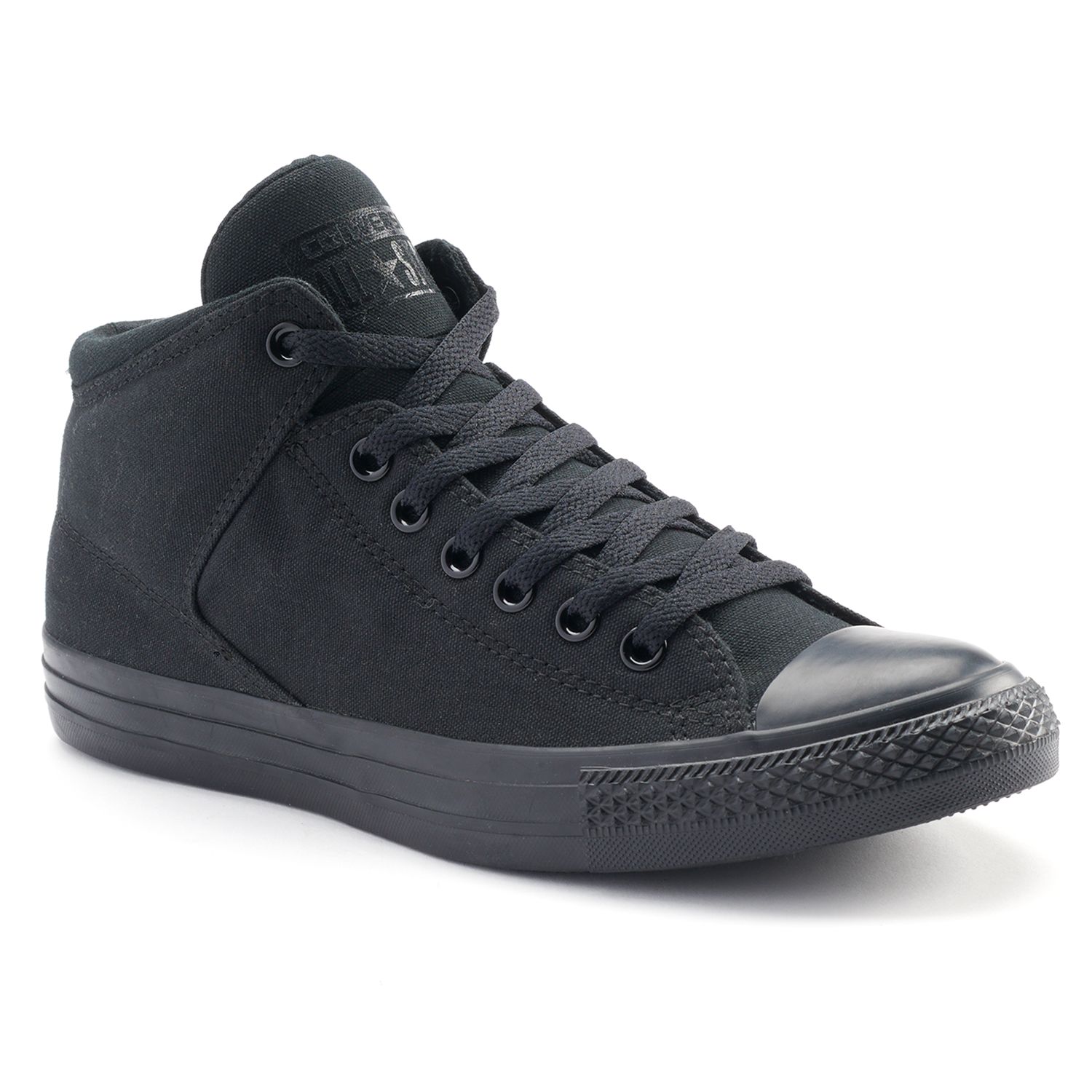 black on black high top converse