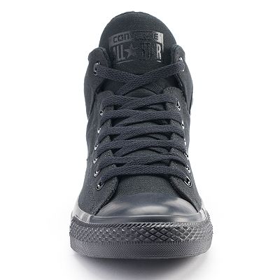 All black mid top converse online