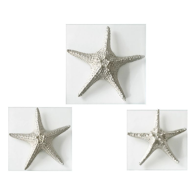 Silver Starfish 3-piece Wall Art Set
