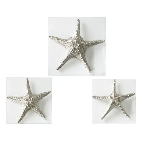 Silver Starfish 3-piece Wall Art Set