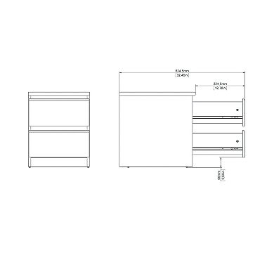 Tvilum Scottsdale 2-Drawer Coffee Nightstand