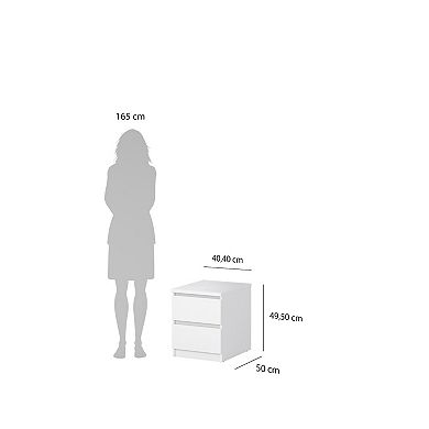 Tvilum Scottsdale 2-Drawer Coffee Nightstand