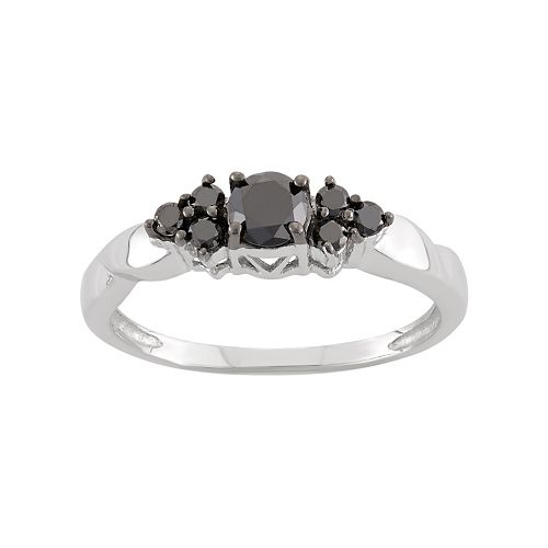 1 2 carat diamond sterling silver ring
