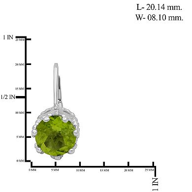 Jewelexcess Sterling Silver Peridot Drop Earrings