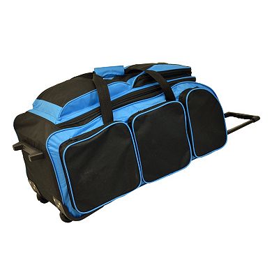Travelers Club 30-Inch Multi-Pocket Rolling Upright Duffel Bag