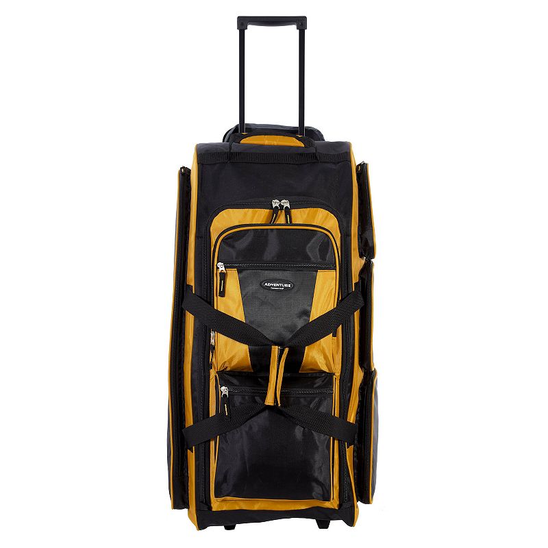 Travelers Club 30-Inch Multi-Pocket Rolling Upright Duffel Bag, Arrowwood