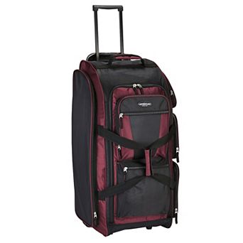 Travelers Club 30-Inch Multi-Pocket Rolling Upright Duffel Bag