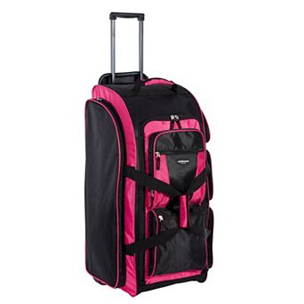 Travelers Club 30-Inch Multi-Pocket Rolling Upright Duffel Bag