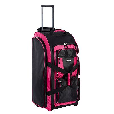 Travelers Club 30-Inch Multi-Pocket Rolling Upright Duffel Bag