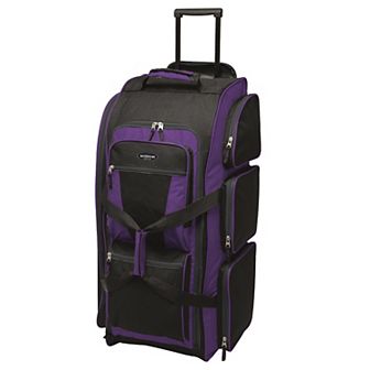 Travelers Club 30-Inch Multi-Pocket Rolling Upright Duffel Bag