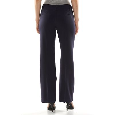 slim fit dress slacks Stretch Twill Bootcut Pants in Blue main image 0
