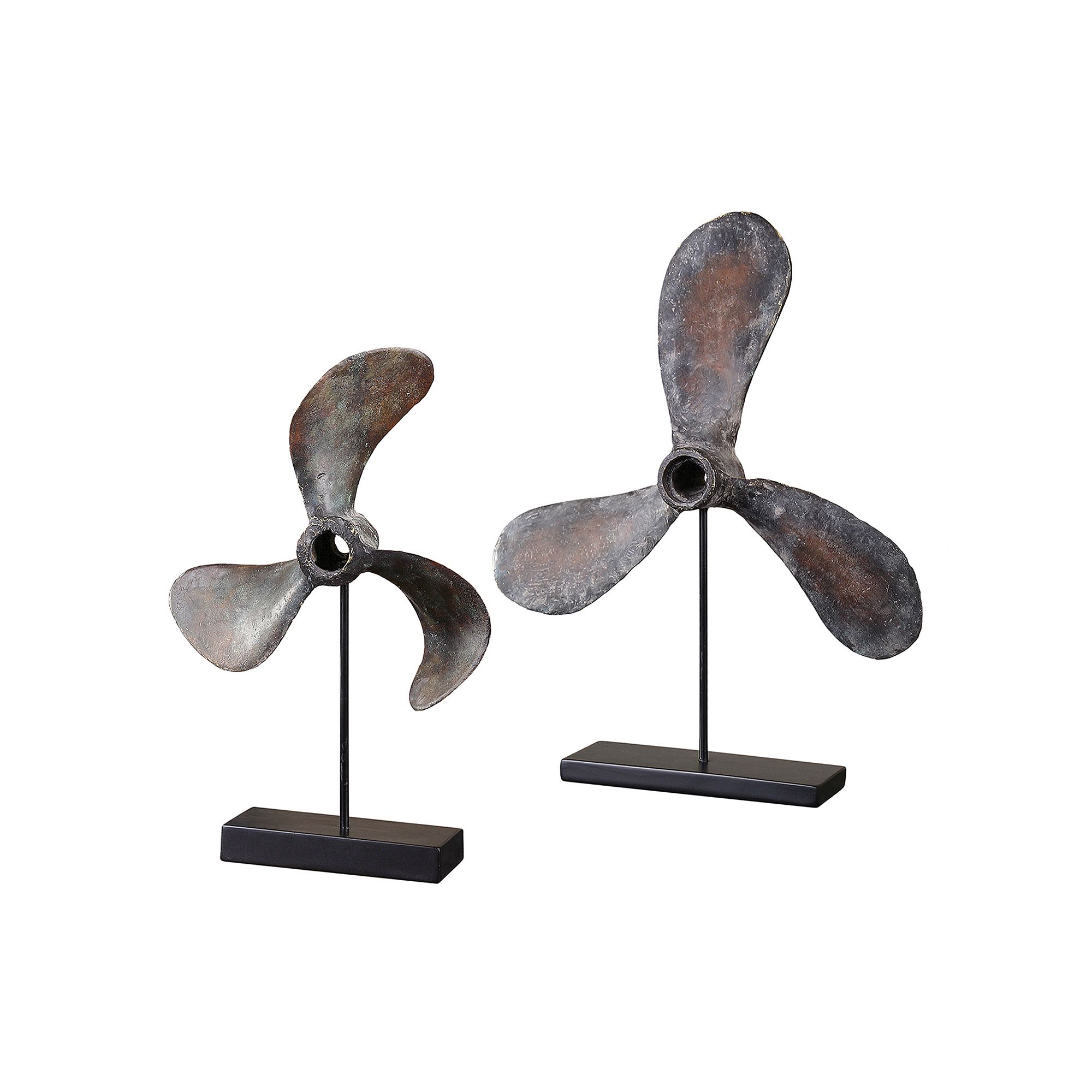 Propellers 2-piece Table Decor Set, Brown