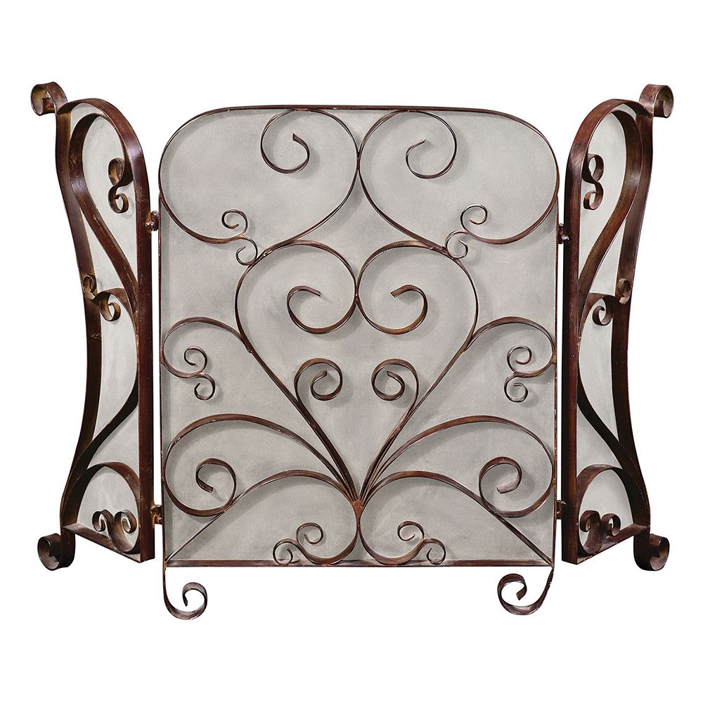 Uttermost Daymeion Scroll Fireplace Screen