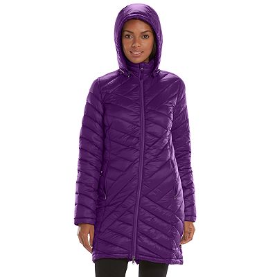 Women's tek gear hooded puffer jacket discount