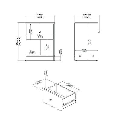 Tvilum Portland 1-Drawer Nightstand