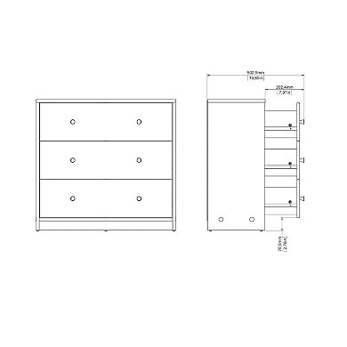 Tvilum Portland 3-Drawer Dresser