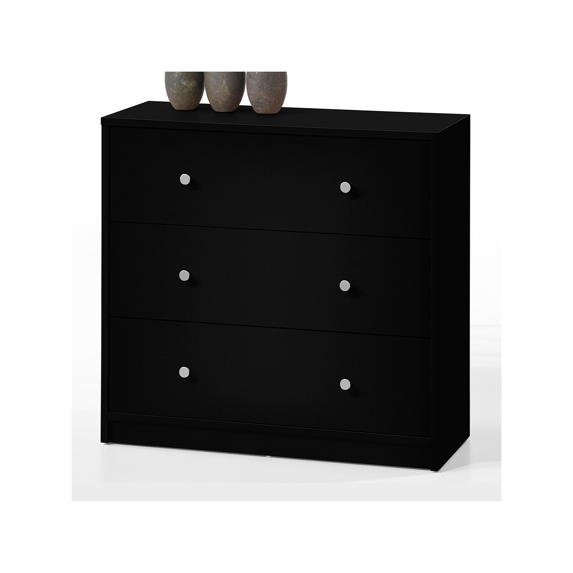 Tvilum Portland 3-Drawer Dresser, Black