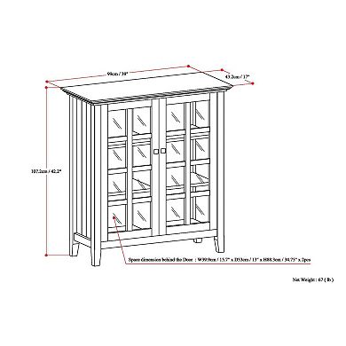 Simpli Home Acadian Medium Storage Cabinet