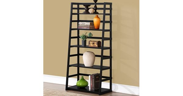Simpli Home Acadian Ladder Shelf Étui à Rabat En Bois Marron