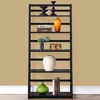 Simpli Home Acadian 5 Shelf Ladder Bookcase