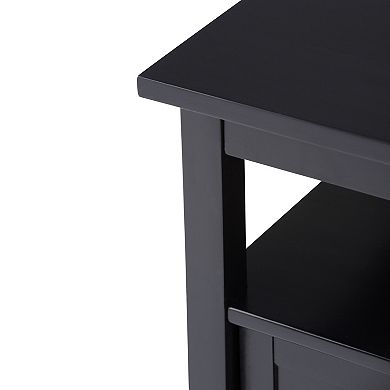 Simpli Home Warm Black Shaker End Table
