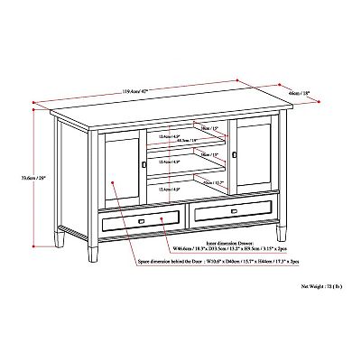 Simpli Home Warm Shaker TV Stand