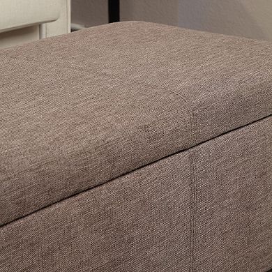 Simpli Home Avalon Upholstered Storage Ottoman