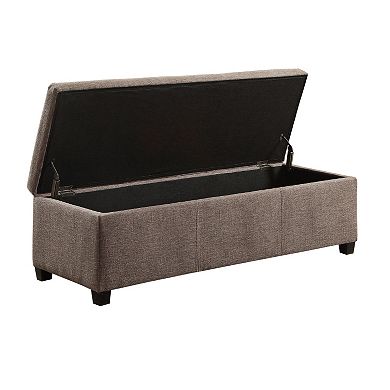 Simpli Home Avalon Upholstered Storage Ottoman