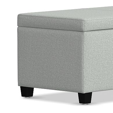 Simpli Home Avalon Upholstered Storage Ottoman