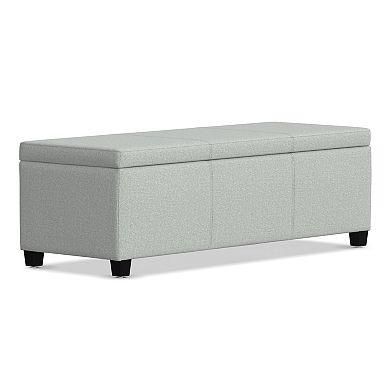 Simpli Home Avalon Upholstered Storage Ottoman