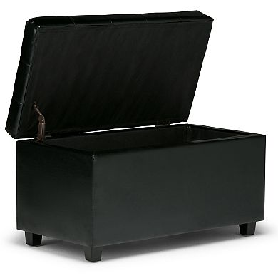 Simpli Home Cosmopolitan Rectangular Storage Ottoman