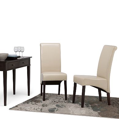 Simpli Home Avalon Deluxe Parson Chair 2-piece Set