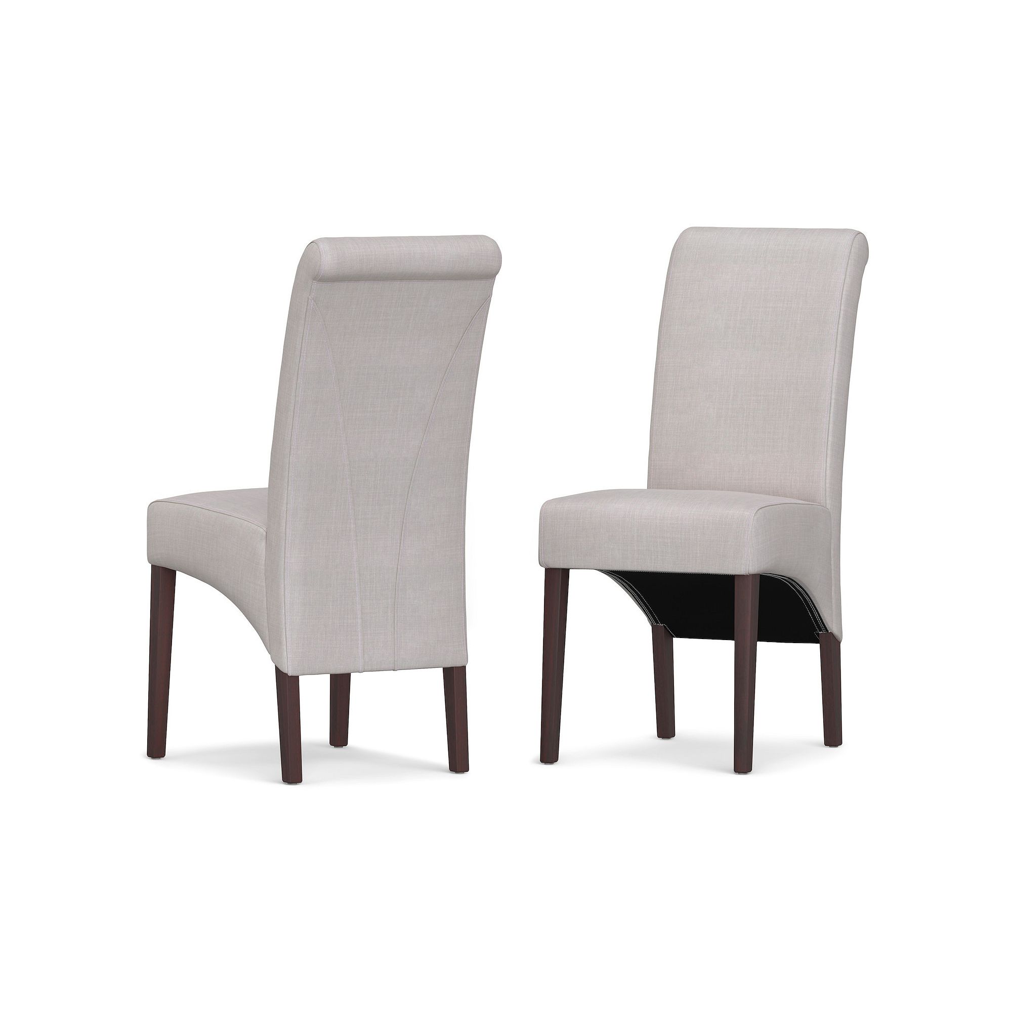 Simpli Home Avalon Deluxe Dining Chair 2-piece Set, Light Beige