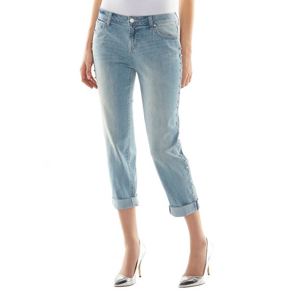 Women's Jennifer Lopez Embellished Boyfriend Jeans