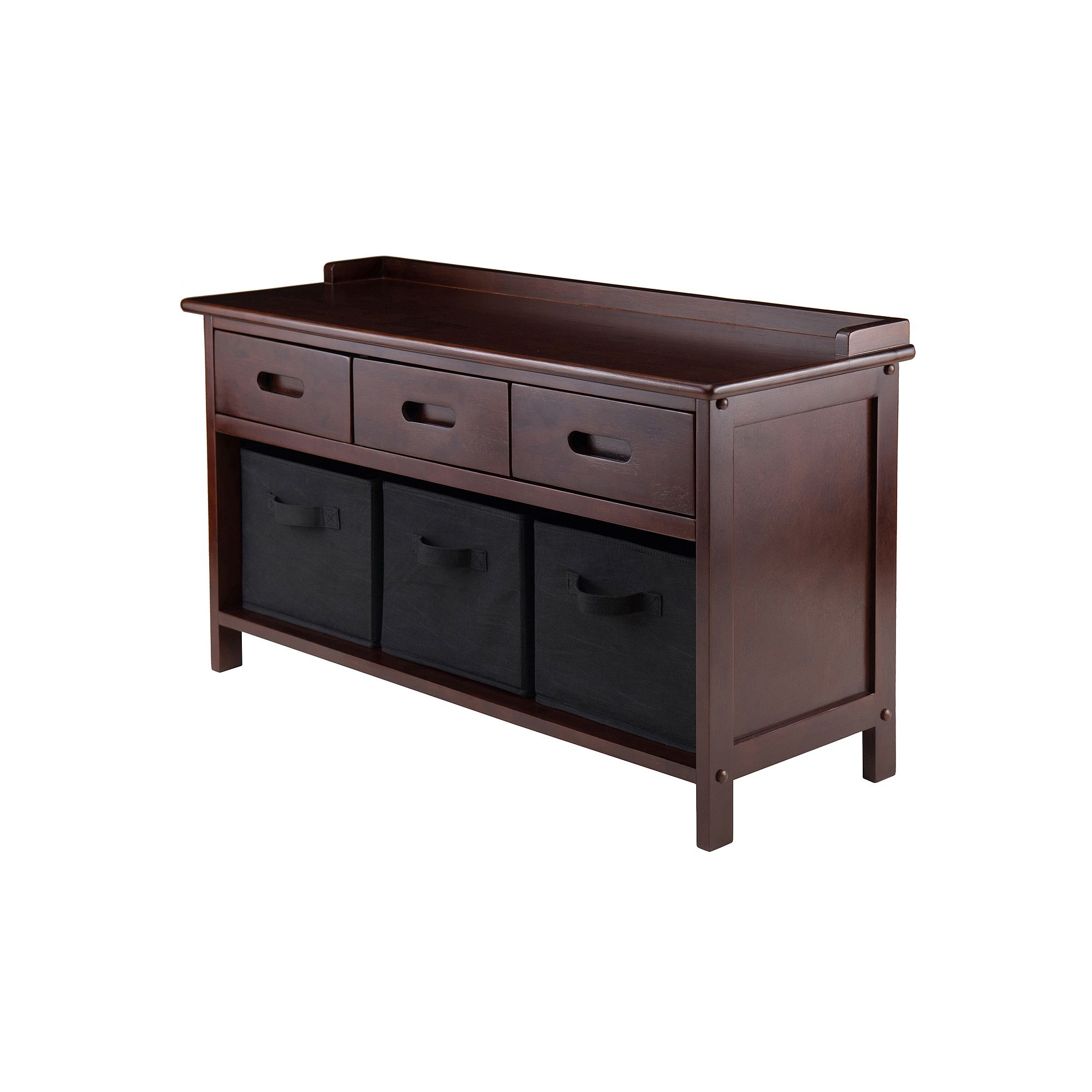 Winsome 4-piece Adriana Storage Bench Set, Black