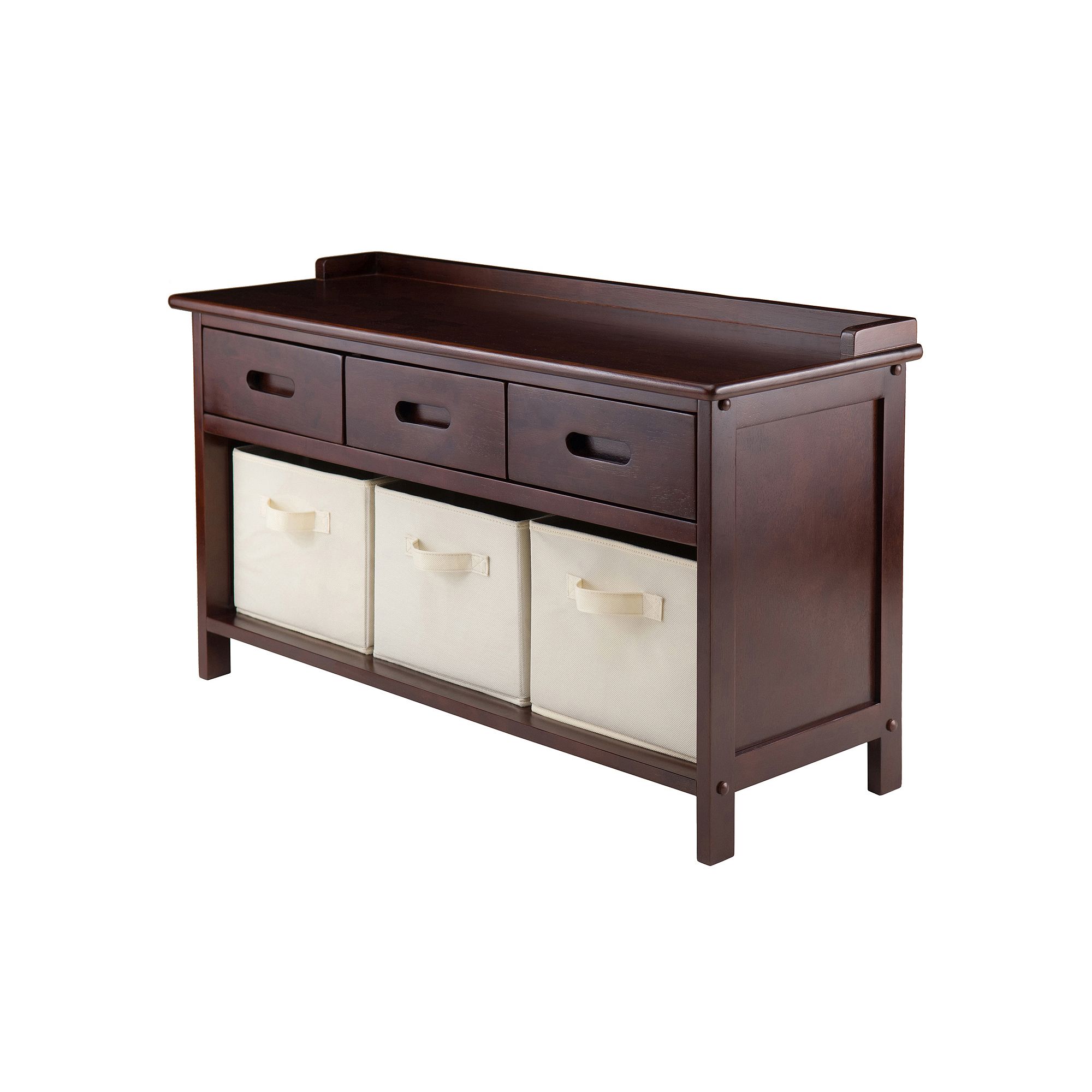 Winsome 4-piece Adriana Storage Bench Set, Ivory