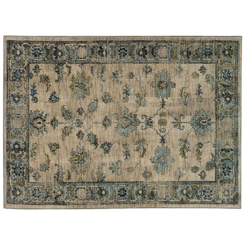 StyleHaven Casa Faded Traditional Rug, Lt Beige, 8X11 Ft