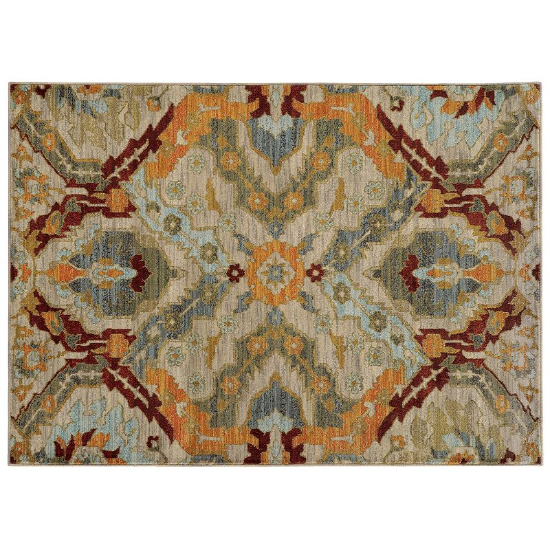 StyleHaven Casa Overscale Persian Rug, Lt Beige, 5X7.5 Ft