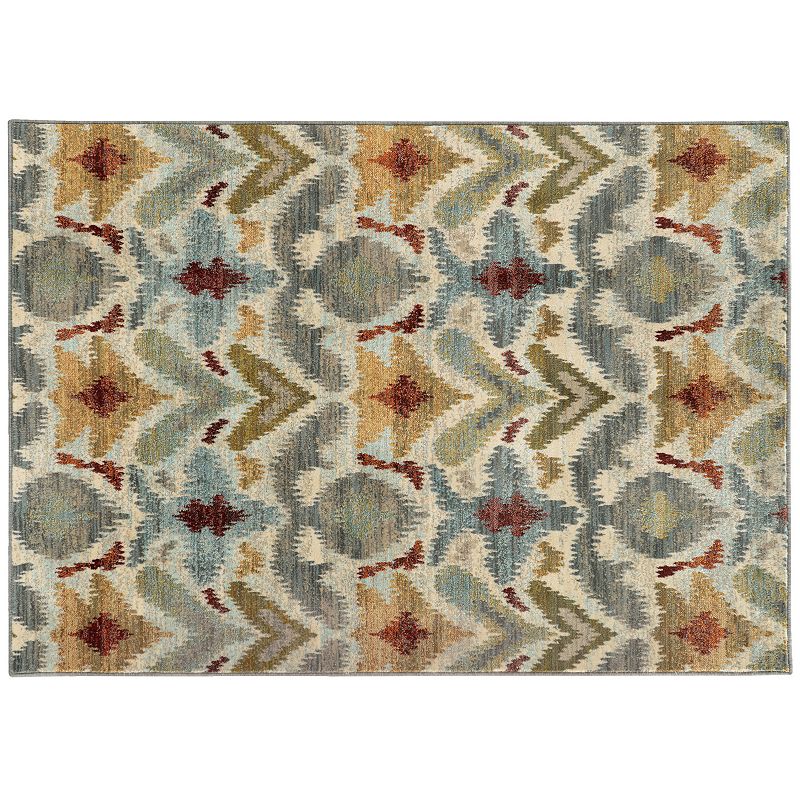 StyleHaven Casa Tribal Ikat Rug, Lt Beige, 8X11 Ft